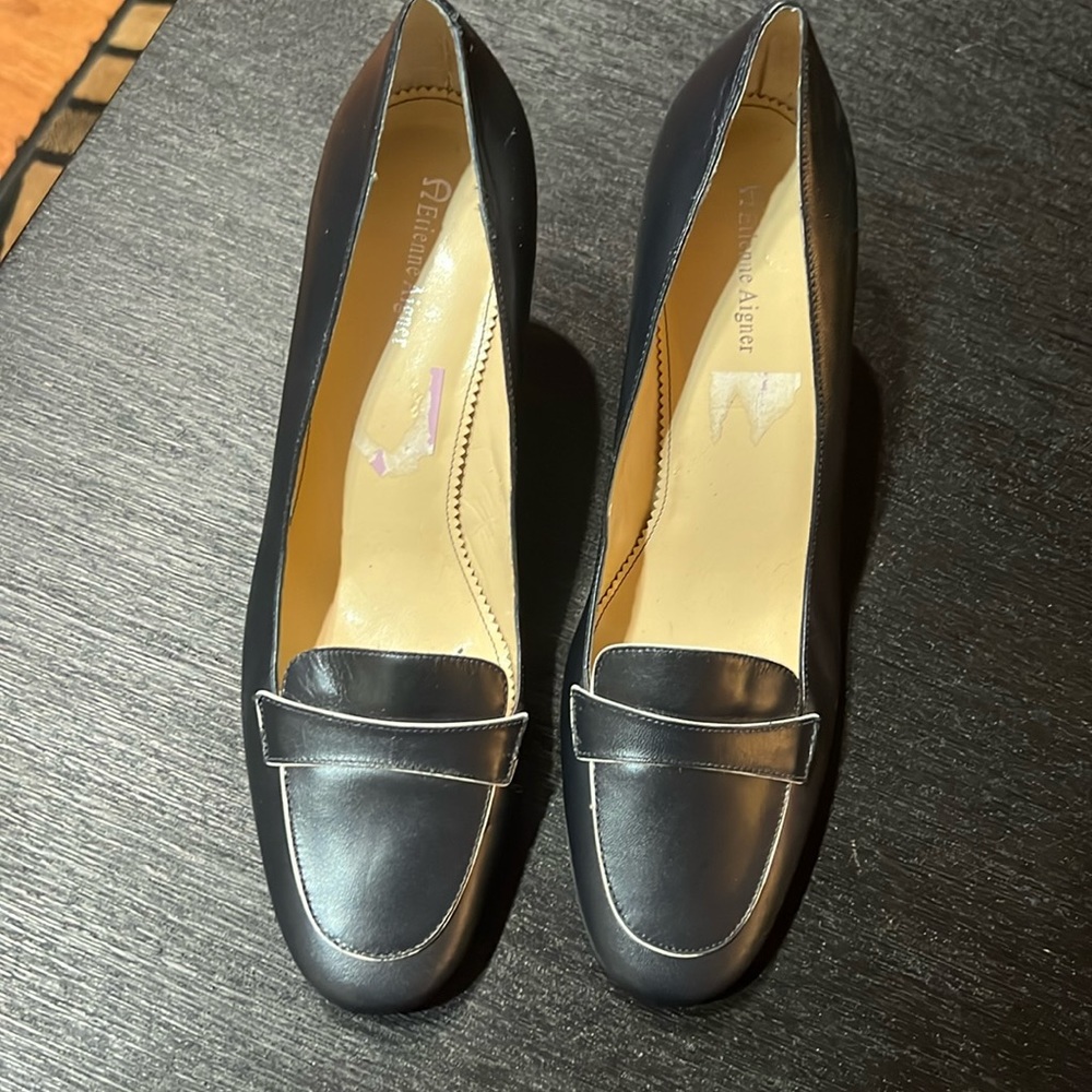 Etienne Aigner, size 10, navy heels